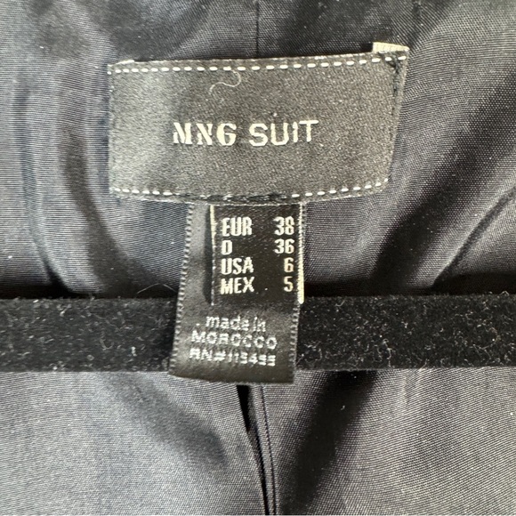 Mango Turtle High Neck Y2K Aesthetic Zip Up Gray Wool Belted Jacket Size 6 - Picture 9 of 16